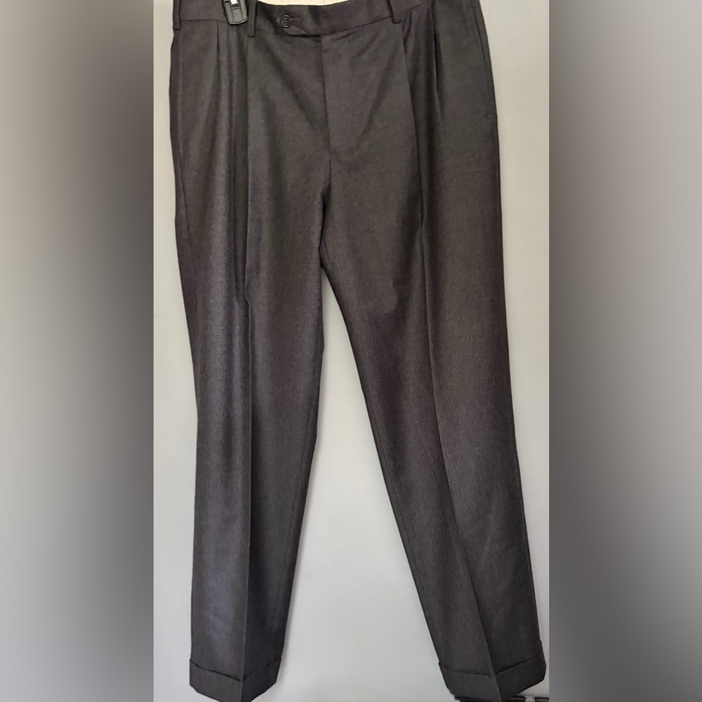 Brooks Brothers Charcoal Dress Pants 34W 30L. Cuffs, button pockets. Like new